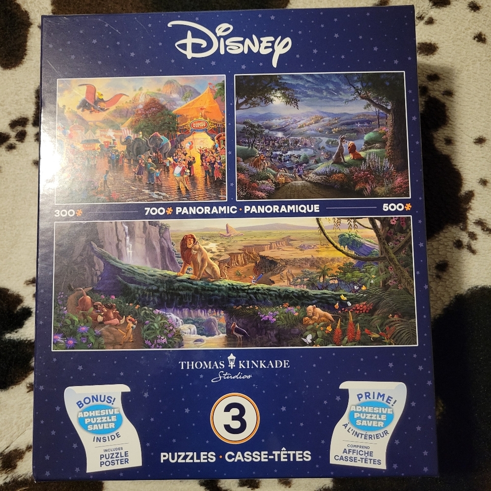 Disney Thomas Kinkade Puzzle Set - 3 Puzzles